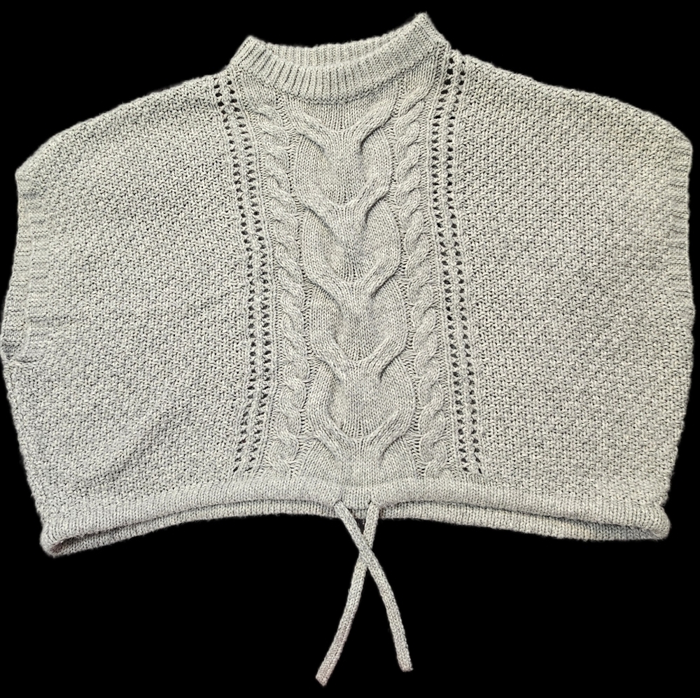Gray Cable Knit Women's Sweater